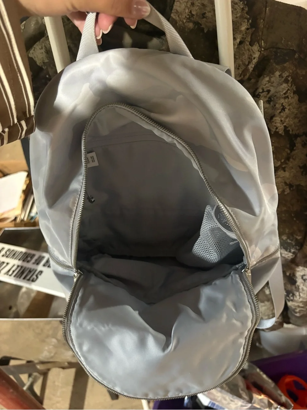 lululemon athletica Light Gray Camo Mini Backpack
